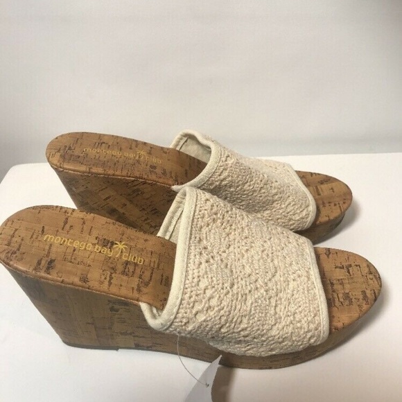 Women’s Montego Bay Club Cork Wedge  Sandals SZ8 - Picture 2 of 5